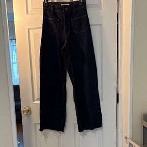 Zara Black Flare Wide-Leg Jeans